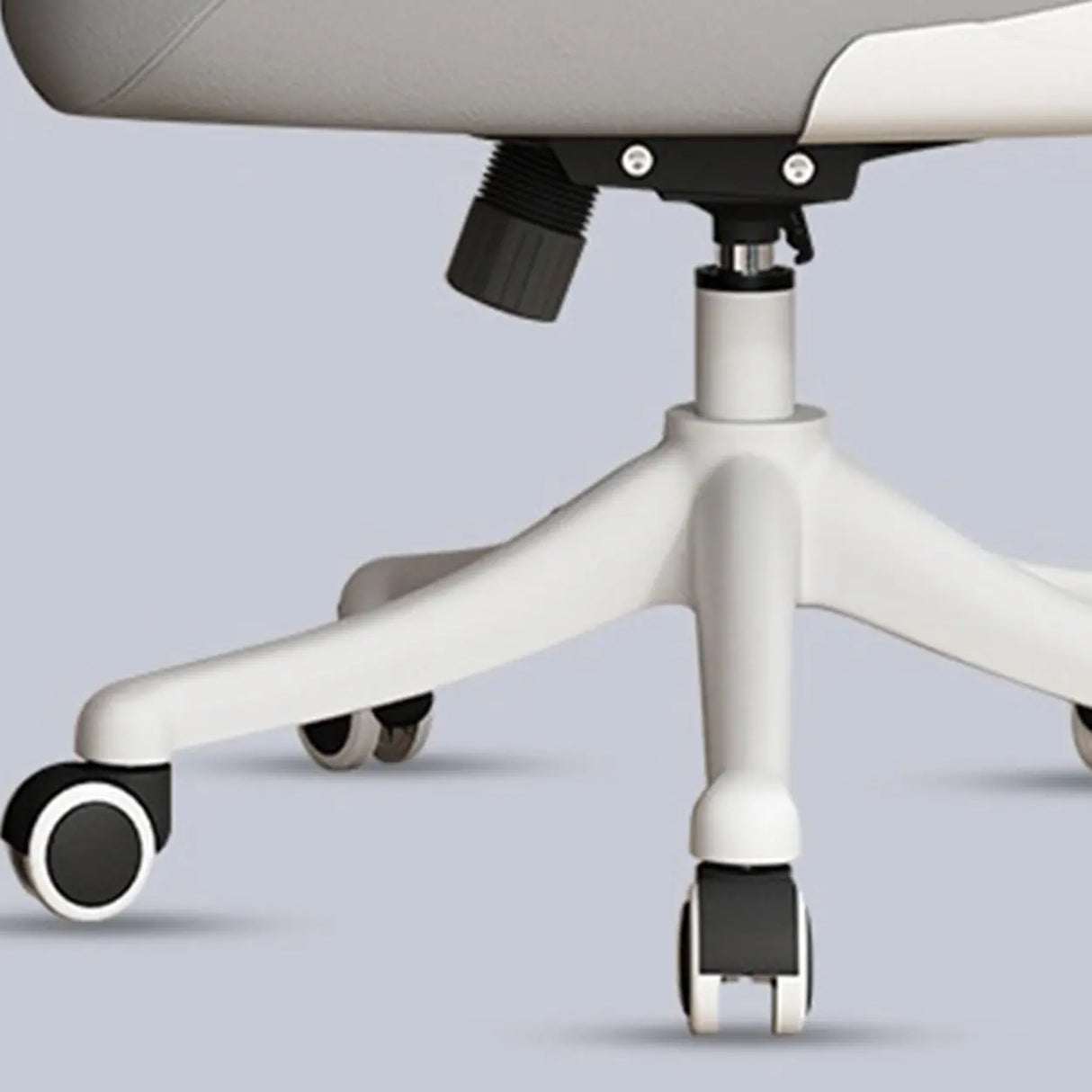 Tilt Mechanism Swivel Lumbar Support White Mesh Office Chair Image - 15