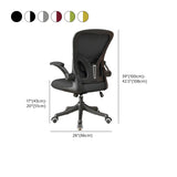 Tilt Mechanism Swivel Lumbar Support White Mesh Office Chair #size