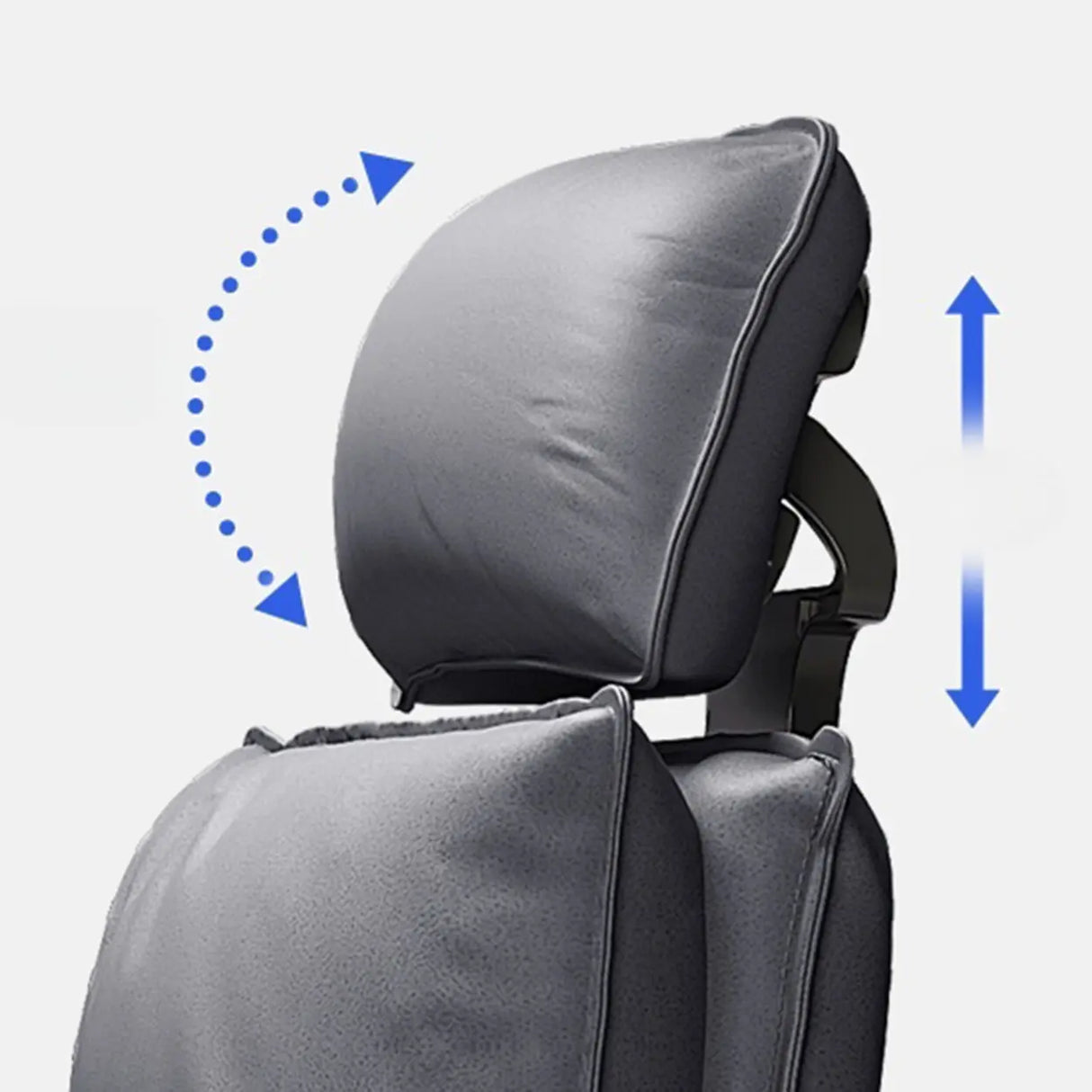 Tilt Swivel Ergonomic Recliner Gray Leather Office Chair Image - 5