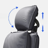 Tilt Swivel Ergonomic Recliner Gray Leather Office Chair Image - 5