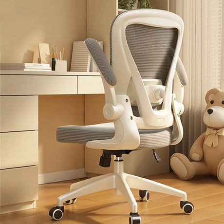 Tilt White Adjustable Ergonomic Mesh Nylon Office Chair Image - 1
