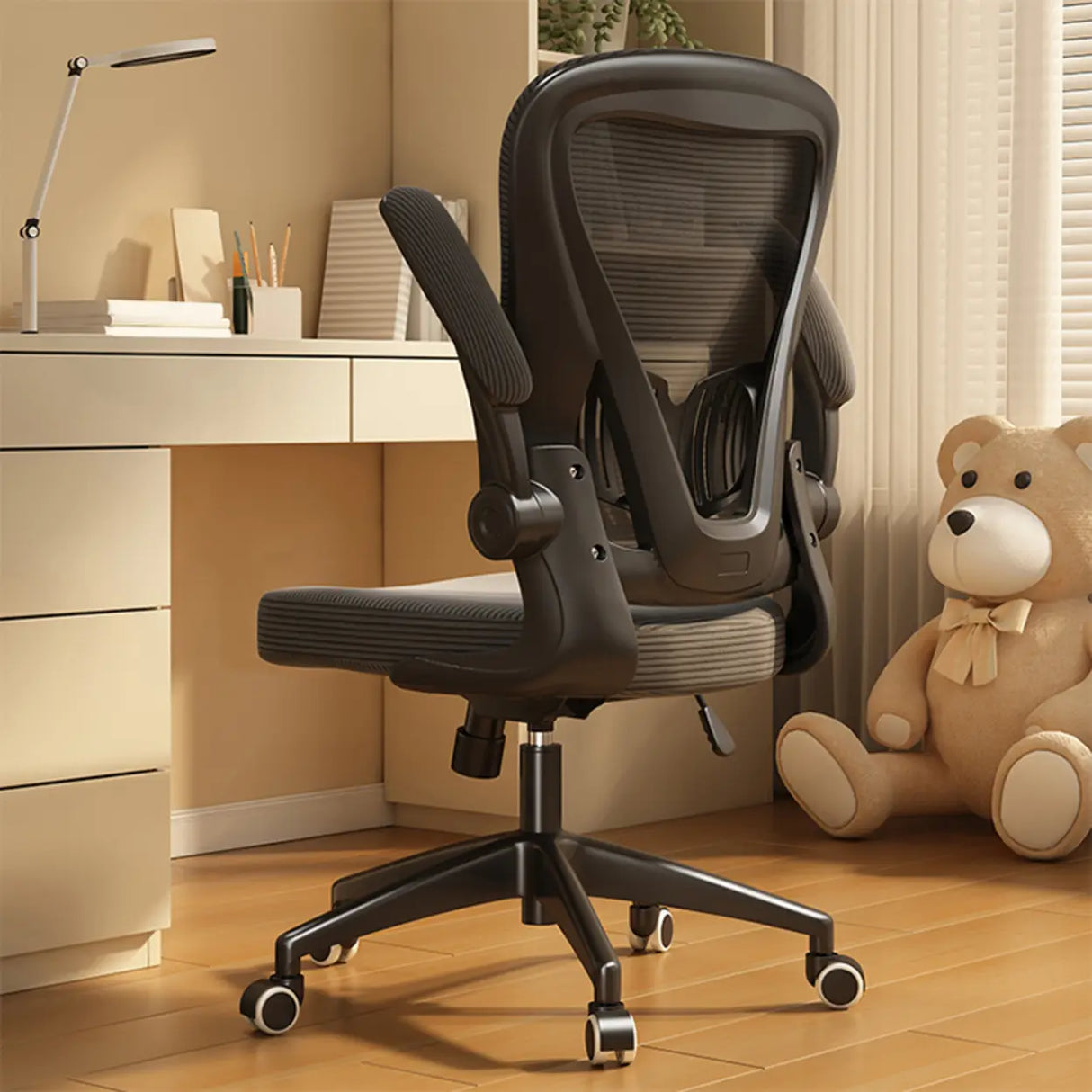 Tilt White Adjustable Ergonomic Mesh Nylon Office Chair Image - 11