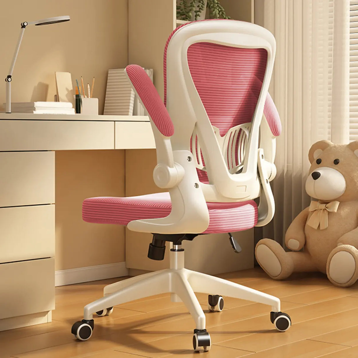 Tilt White Adjustable Ergonomic Mesh Nylon Office Chair Image - 16