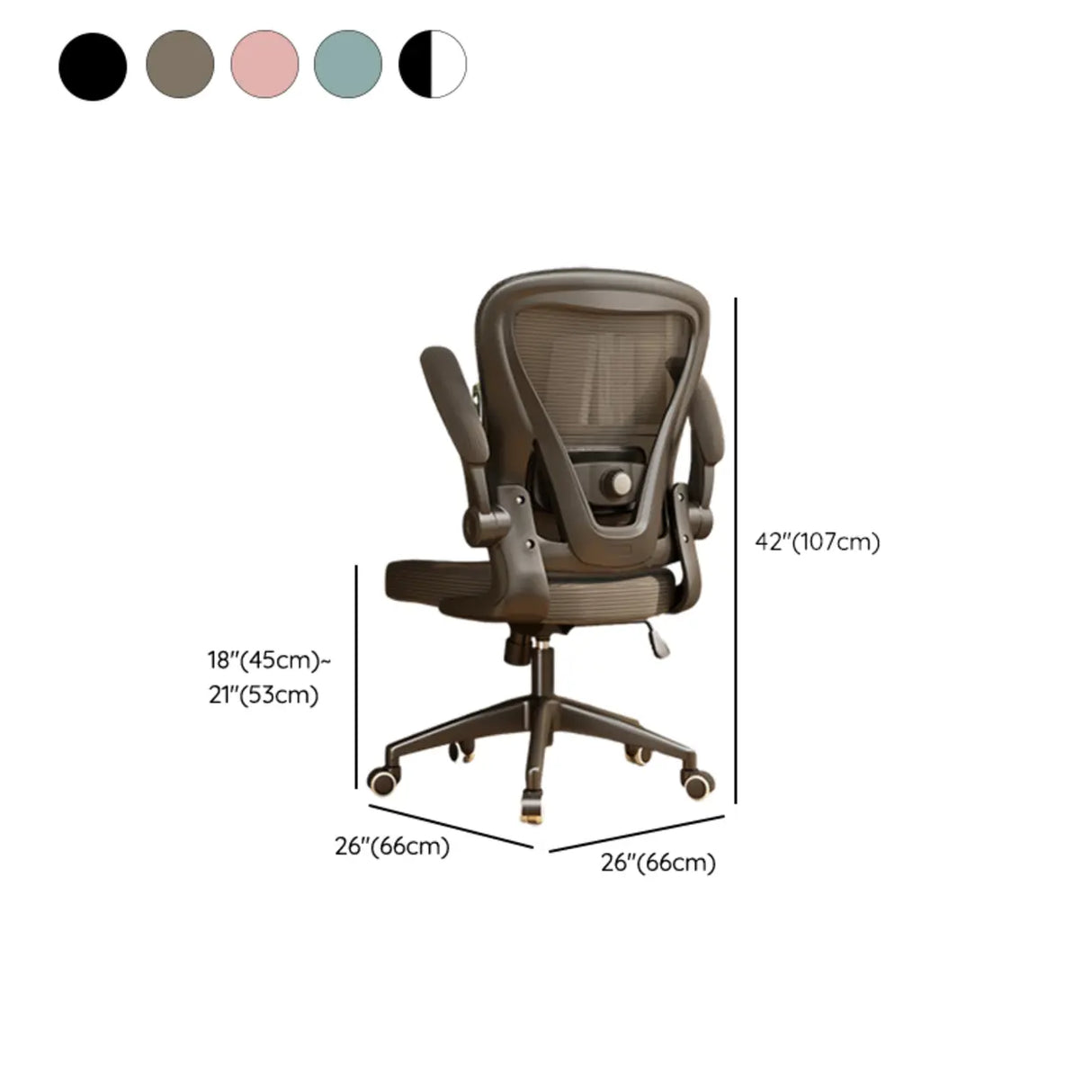 Tilt White Adjustable Ergonomic Mesh Nylon Office Chair 