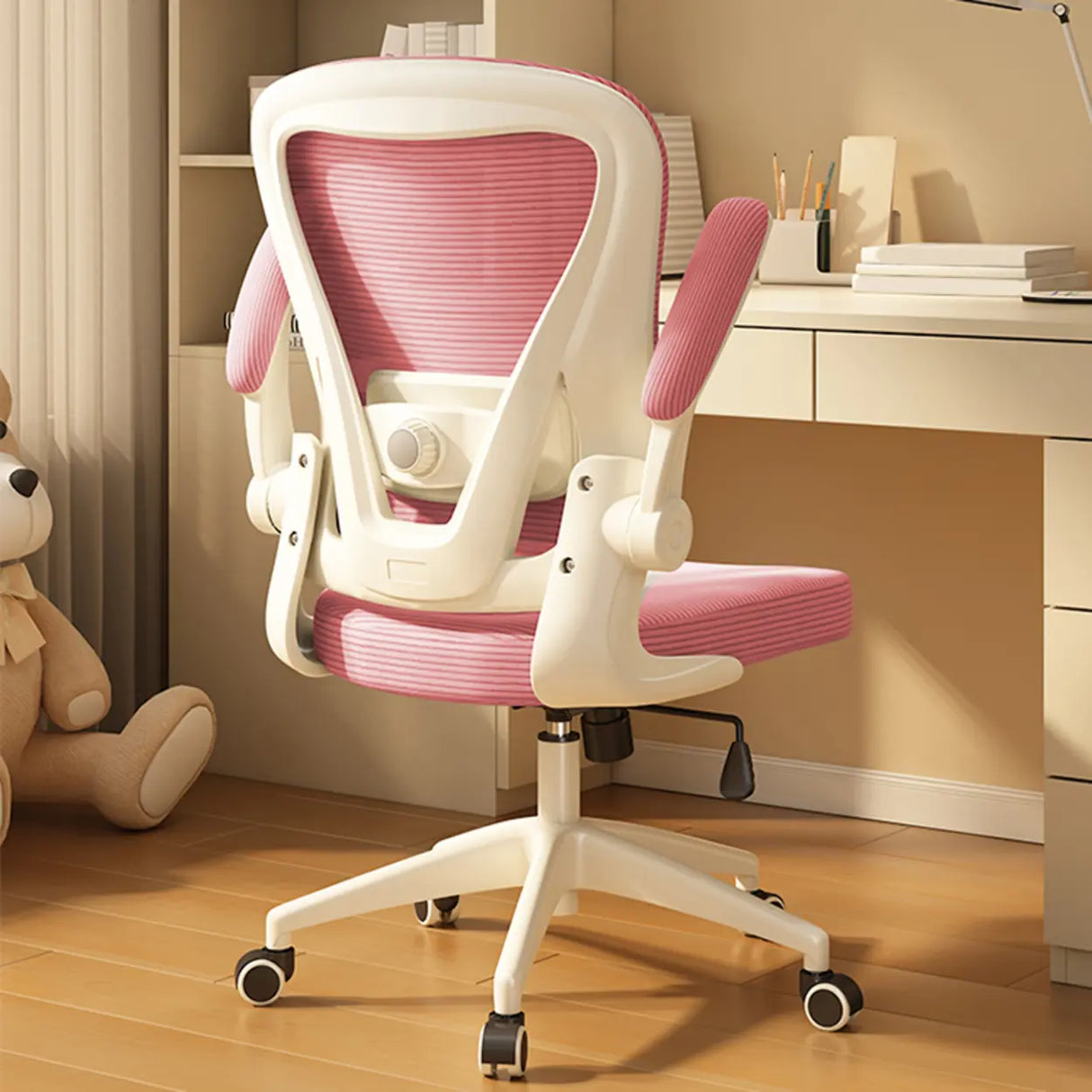 Tilt White Adjustable Ergonomic Mesh Nylon Office Chair Image - 5