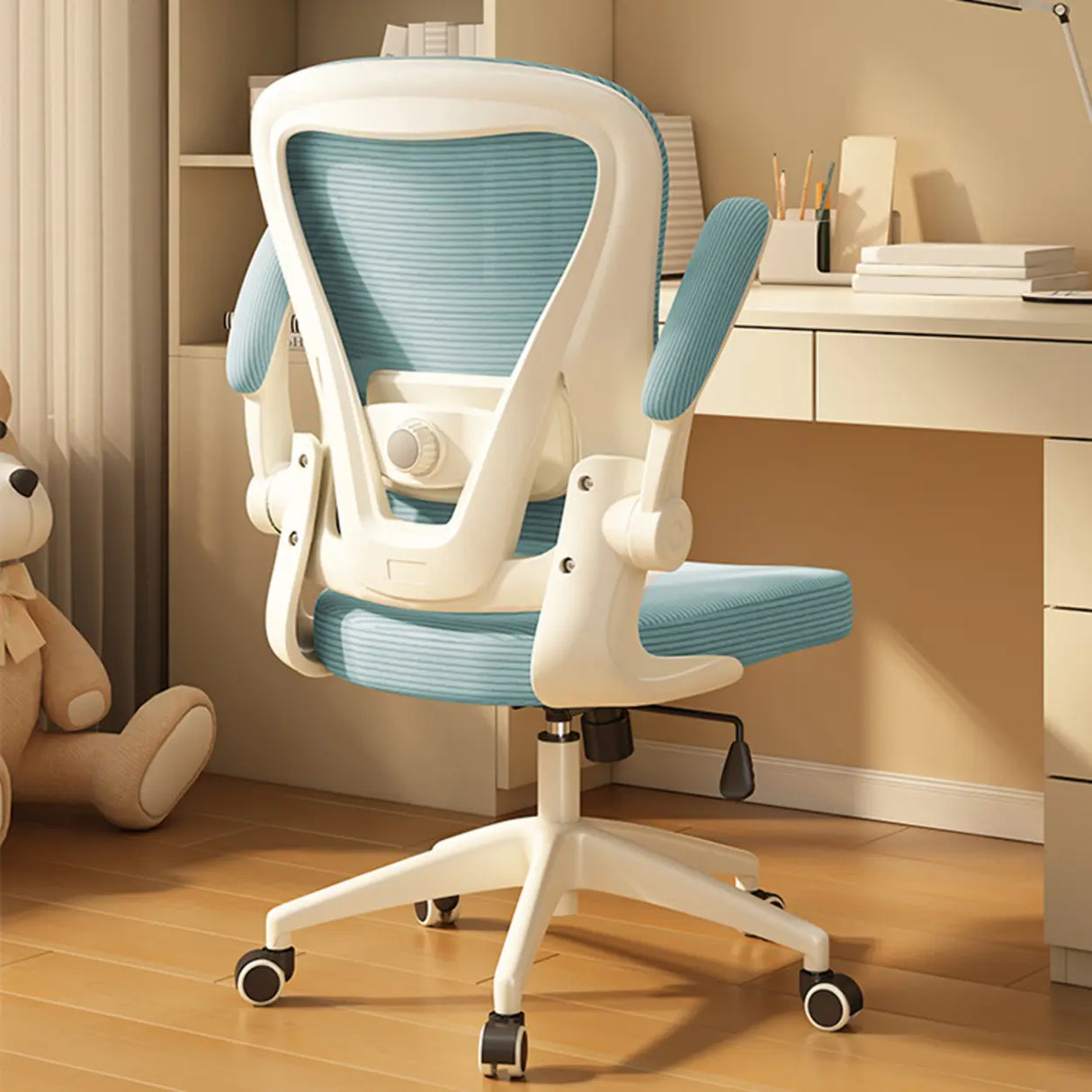 Tilt White Adjustable Ergonomic Mesh Nylon Office Chair Image - 7