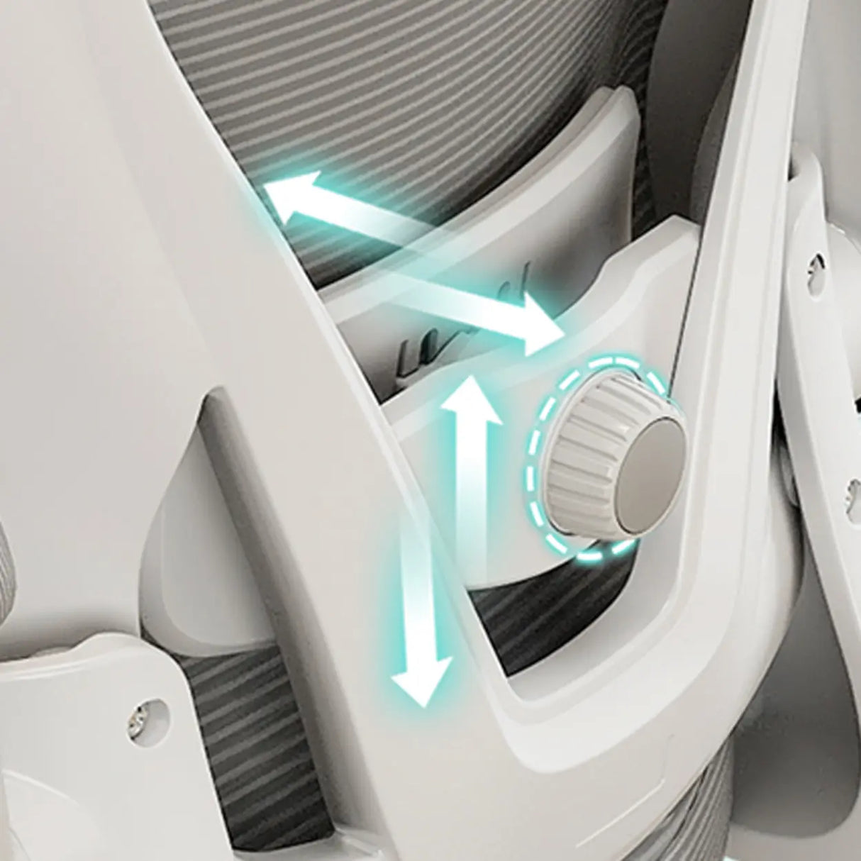 Tilt White Adjustable Ergonomic Mesh Nylon Office Chair Image - 8