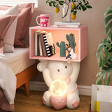 Tip Resistant Animals Resin Kids Nightstand with Lights Image - 1