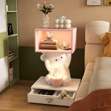 Tip Resistant Animals Resin Kids Nightstand with Lights Image - 4