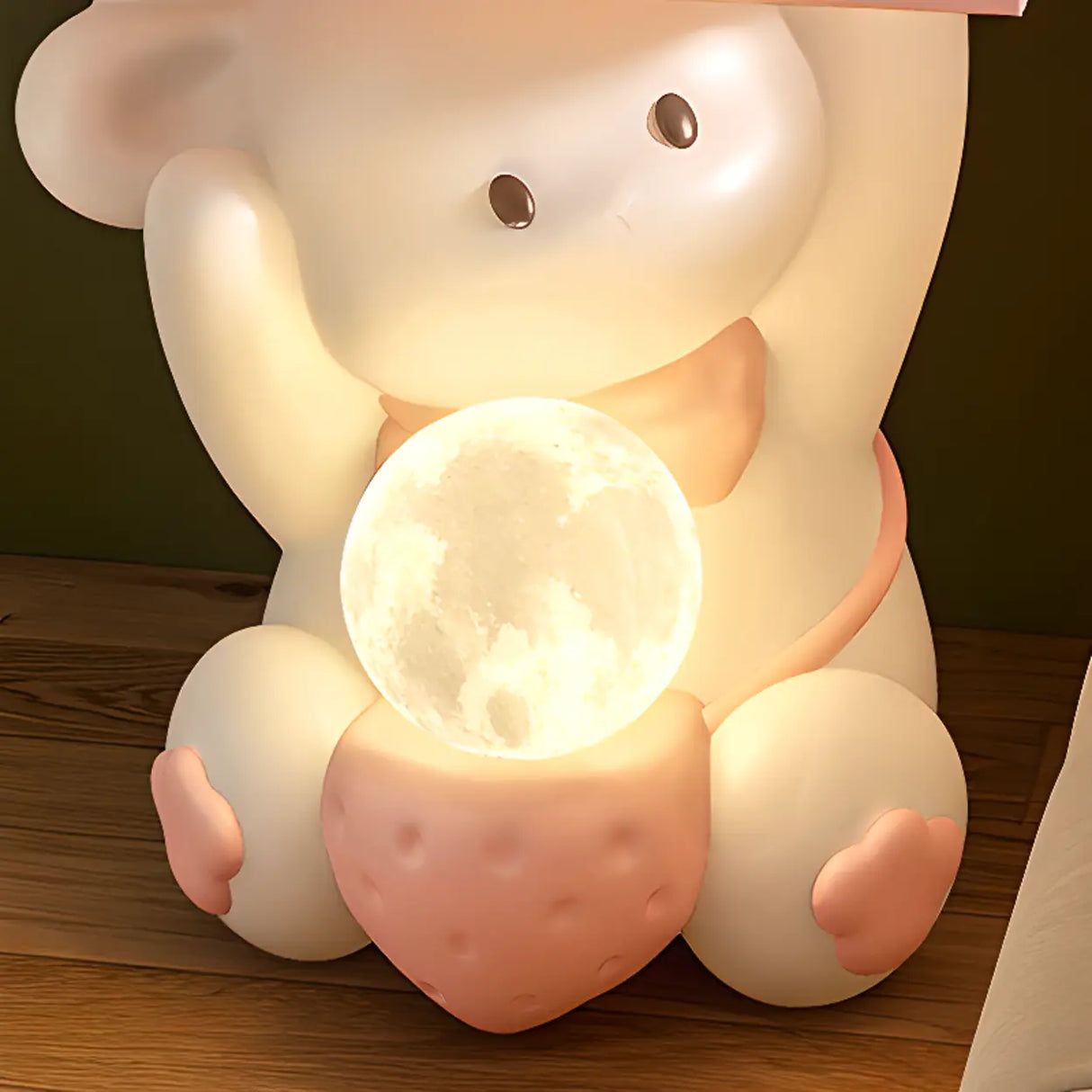 Tip Resistant Animals Resin Kids Nightstand with Lights Image - 6