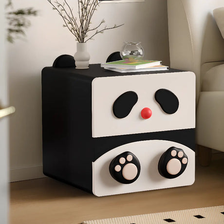 Tip Resistant Animals Wood Kids Nightstand with Drawers Image - 1