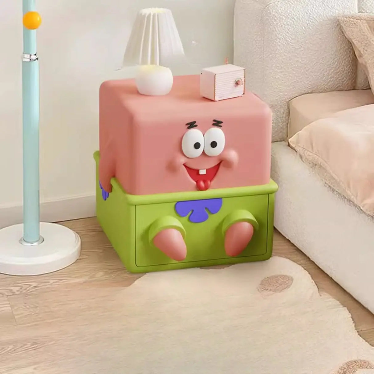 Tip Resistant Animals Wood Kids Nightstand with Drawers Image - 7