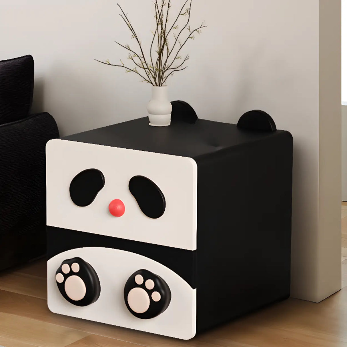 Tip Resistant Animals Wood Kids Nightstand with Drawers Image - 8