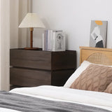 Tip Resistant Brown Wood Kids Nightstand with Drawers Image - 6