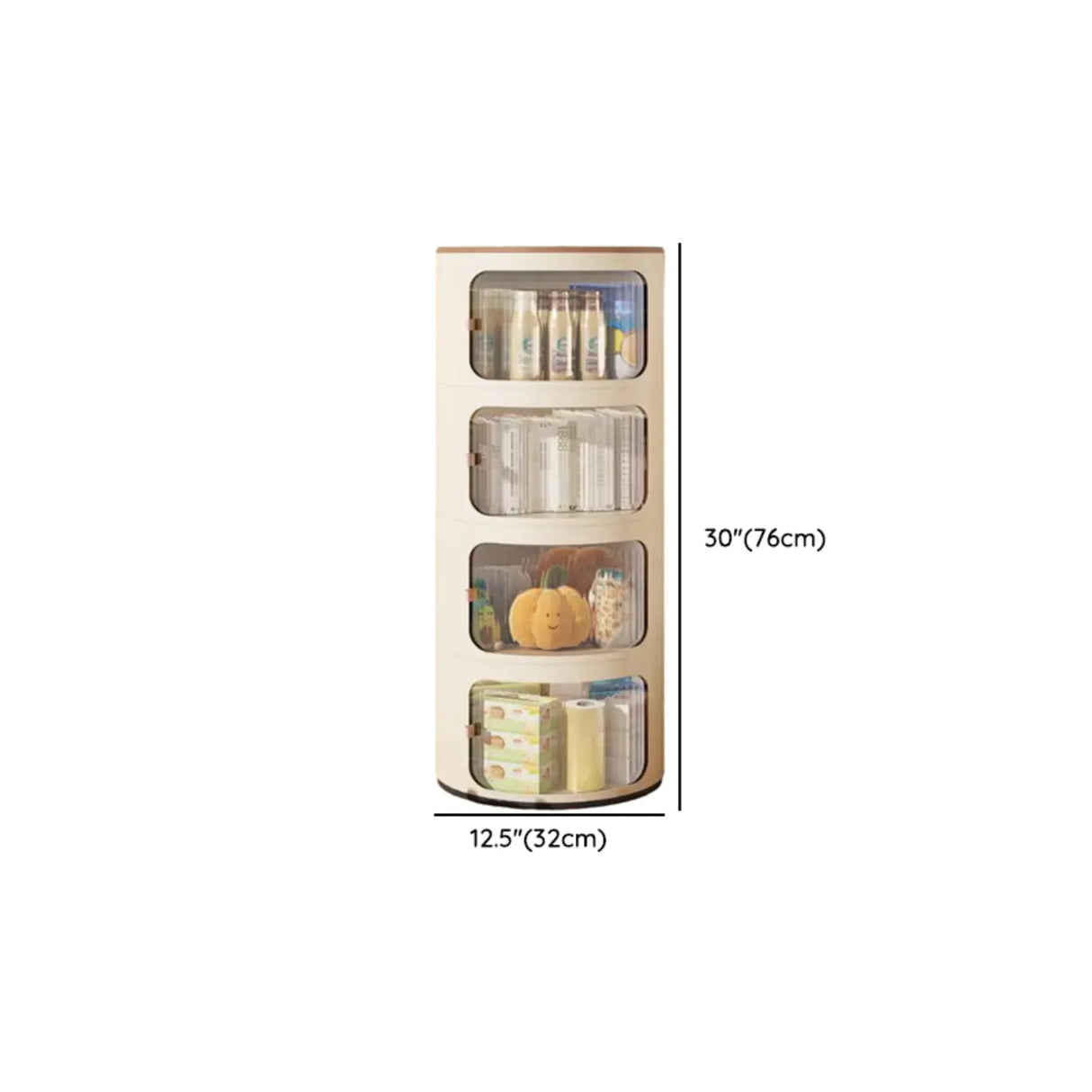 Tip Resistant Kids Nightstand with Cabinet and Shelves Image - 16