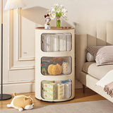Tip Resistant Kids Nightstand with Cabinet and Shelves Image - 3