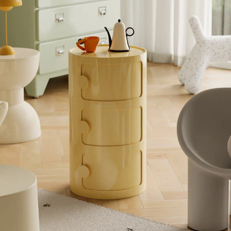 Tip Resistant Kids Nightstand with Three Cabinets Image - 1