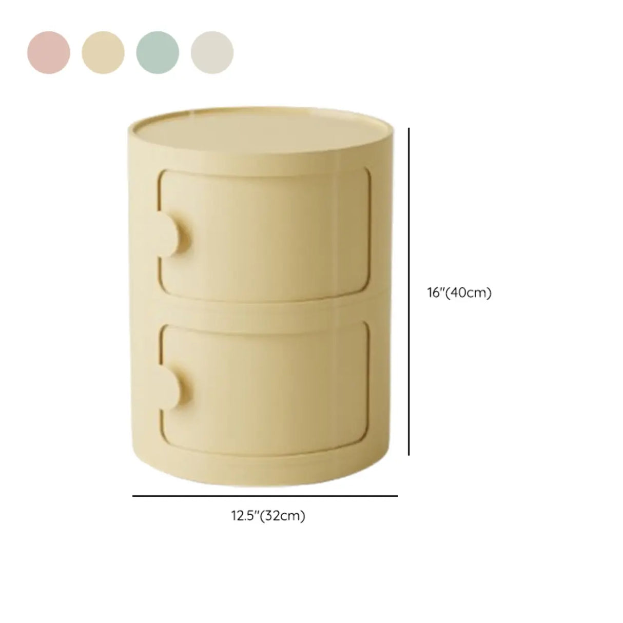 Tip Resistant Kids Nightstand with Three Cabinets 