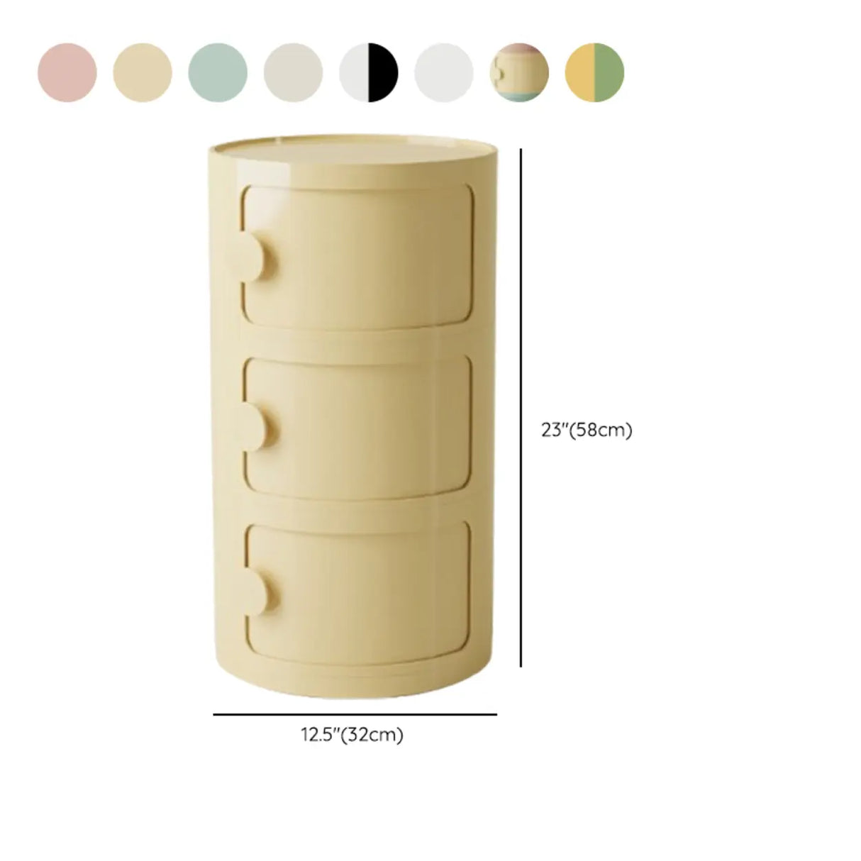 Tip Resistant Kids Nightstand with Three Cabinets Image - 28