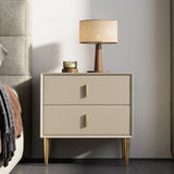 Tip Resistant Leather Wood Kids Nightstand with Drawers Image - 5
