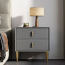 Tip Resistant Leather Wood Kids Nightstand with Drawers Image - 7