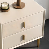 Tip Resistant Leather Wood Kids Nightstand with Drawers Image - 8