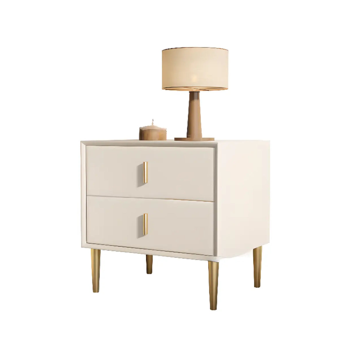 Tip Resistant Leather Wood Kids Nightstand with Drawers Image - 9