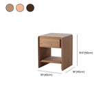 Tip Resistant Open Back and Storage Kids Nightstand #size