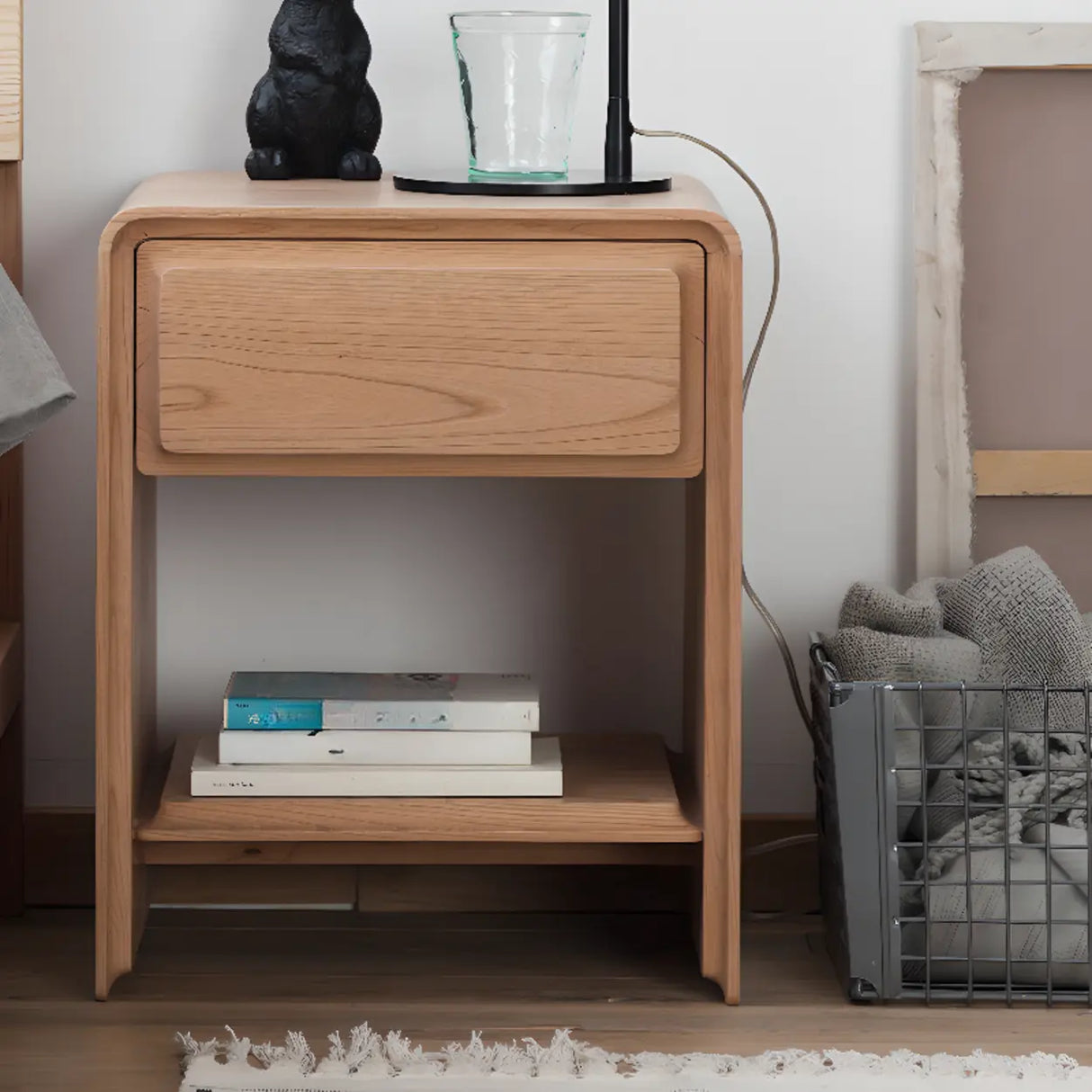Tip Resistant Open Back and Storage Kids Nightstand Image - 5