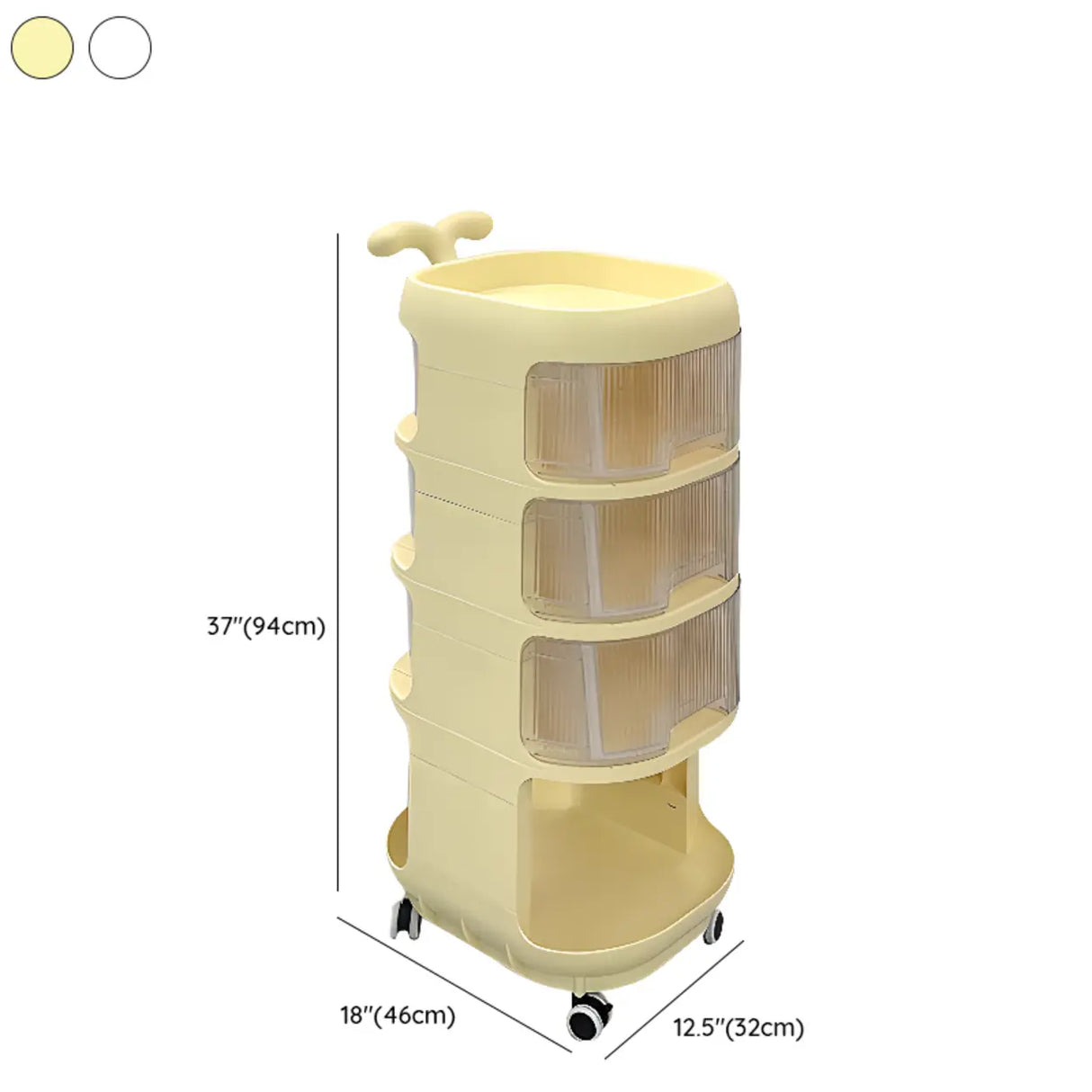 Tip Resistant Tall Height Open Storage Kids Nightstand 