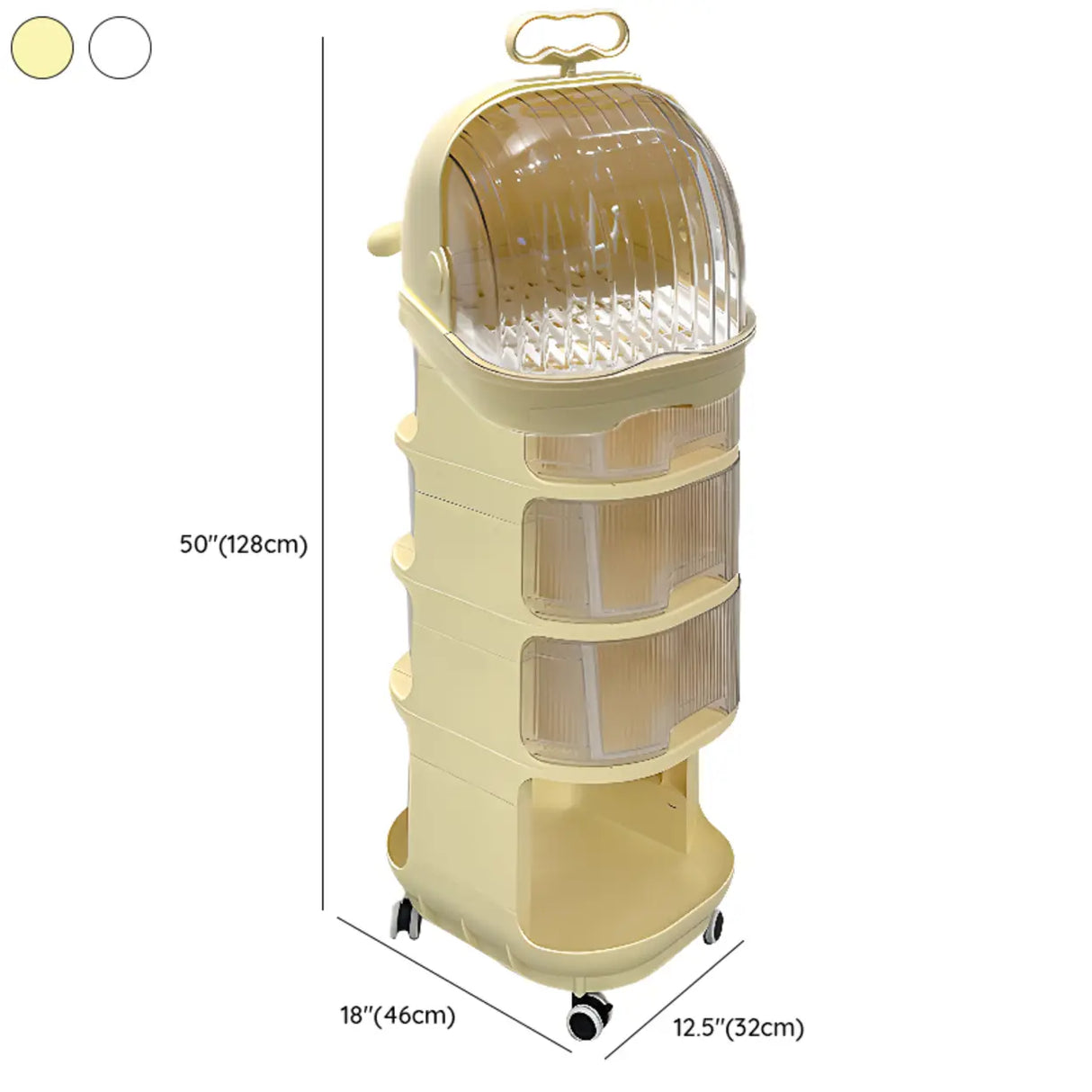 Tip Resistant Tall Height Open Storage Kids Nightstand Image - 14