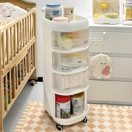 Tip Resistant Tall Height Open Storage Kids Nightstand Image - 2