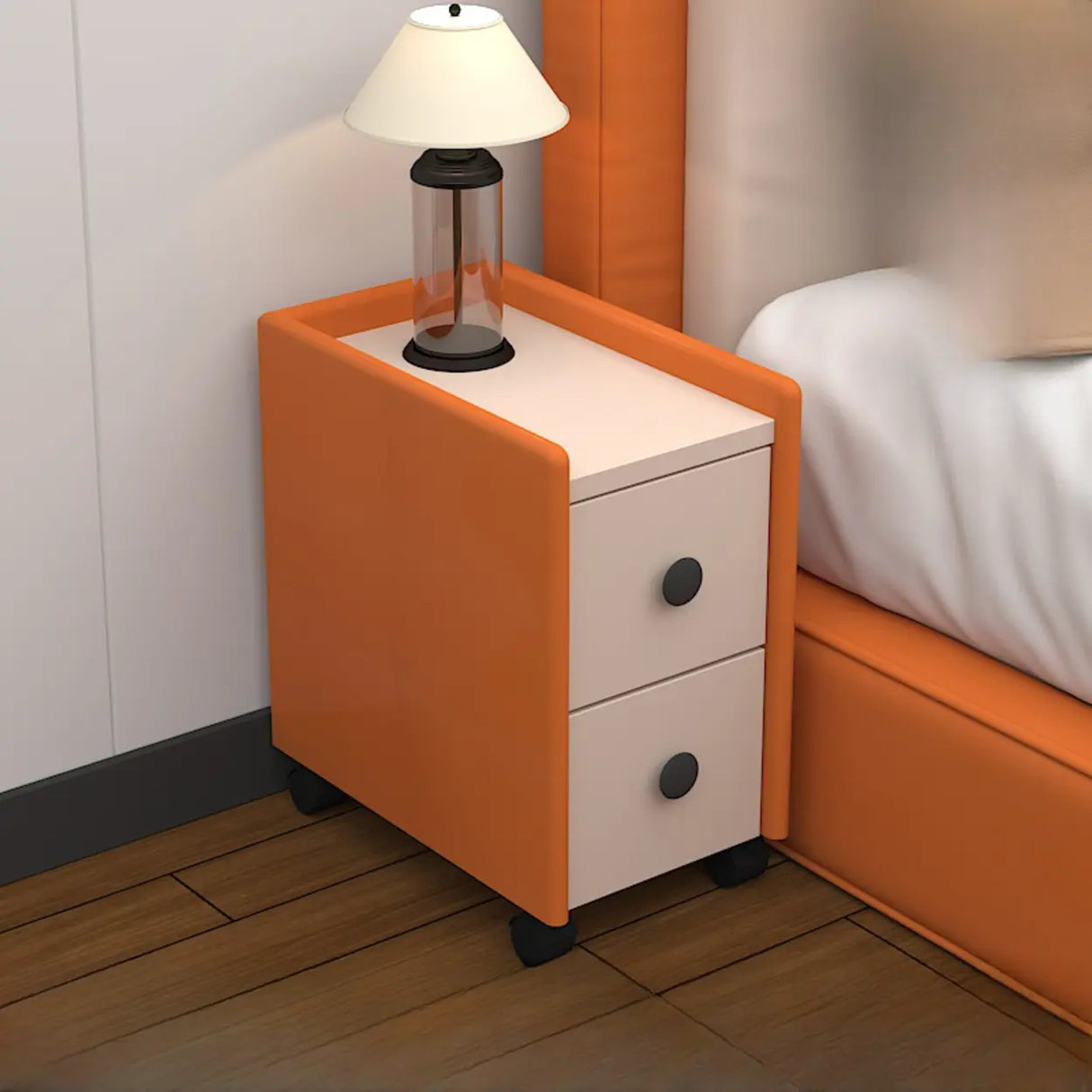 Tip Resistant Wood Kids Nightstand with Two Drawers Image - 11