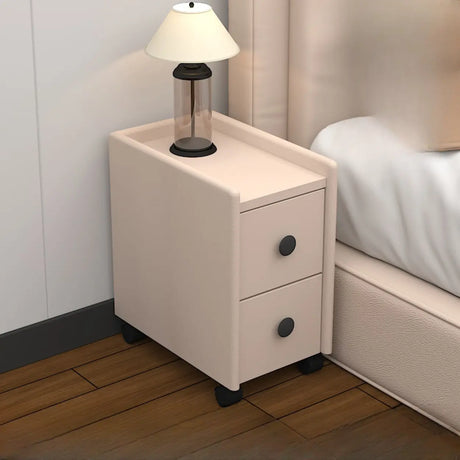 Tip Resistant Wood Kids Nightstand with Two Drawers Image - 2