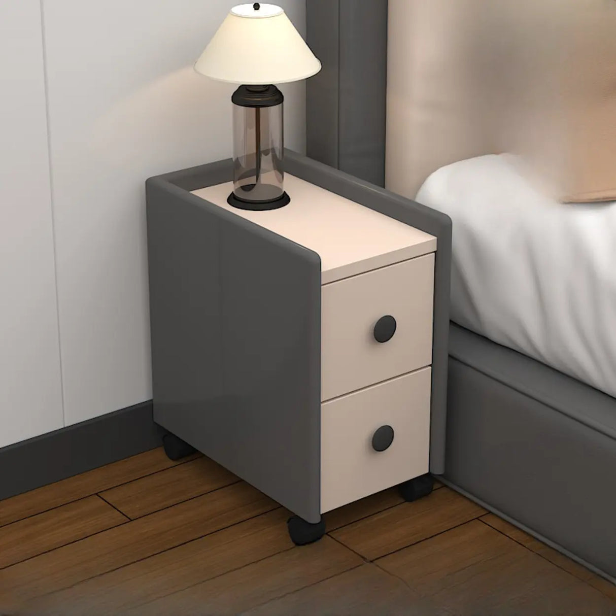 Tip Resistant Wood Kids Nightstand with Two Drawers Image - 7