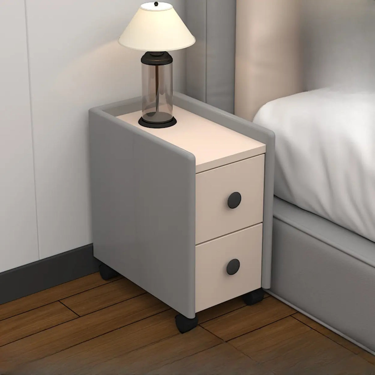 Tip Resistant Wood Kids Nightstand with Two Drawers Image - 9