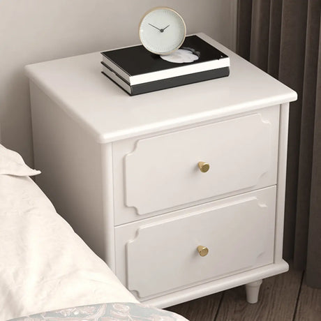 Tip Resistant Wood Two Drawers Nightstand for Kids Image - 1