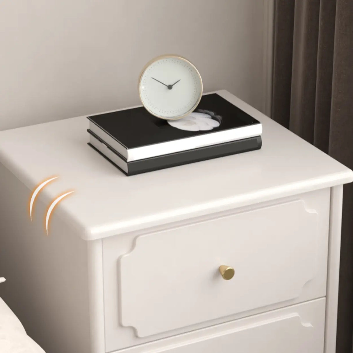 Tip Resistant Wood Two Drawers Nightstand for Kids Image - 11