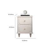Tip Resistant Wood Two Drawers Nightstand for Kids #size