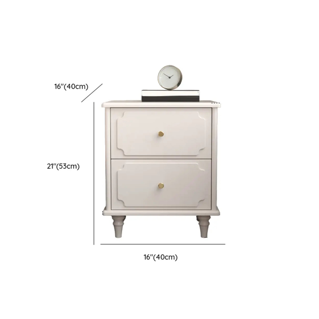 Tip Resistant Wood Two Drawers Nightstand for Kids Image - 15