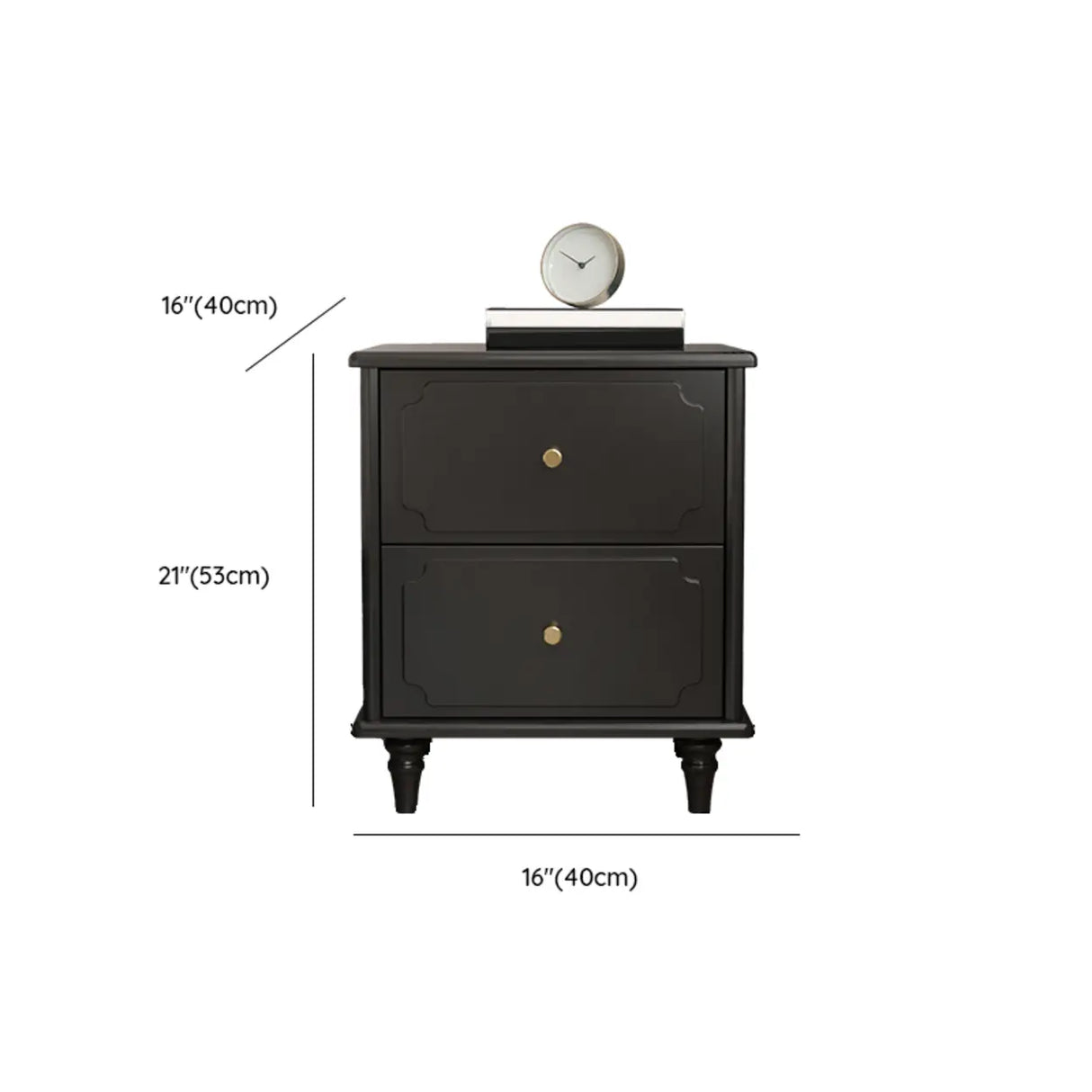 Tip Resistant Wood Two Drawers Nightstand for Kids Image - 16