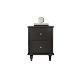Tip Resistant Wood Two Drawers Nightstand for Kids Image - 3