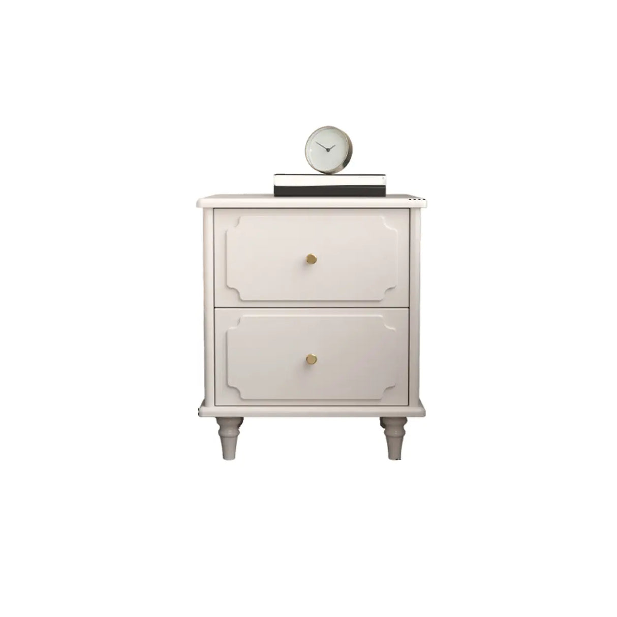 Tip Resistant Wood Two Drawers Nightstand for Kids Image - 5