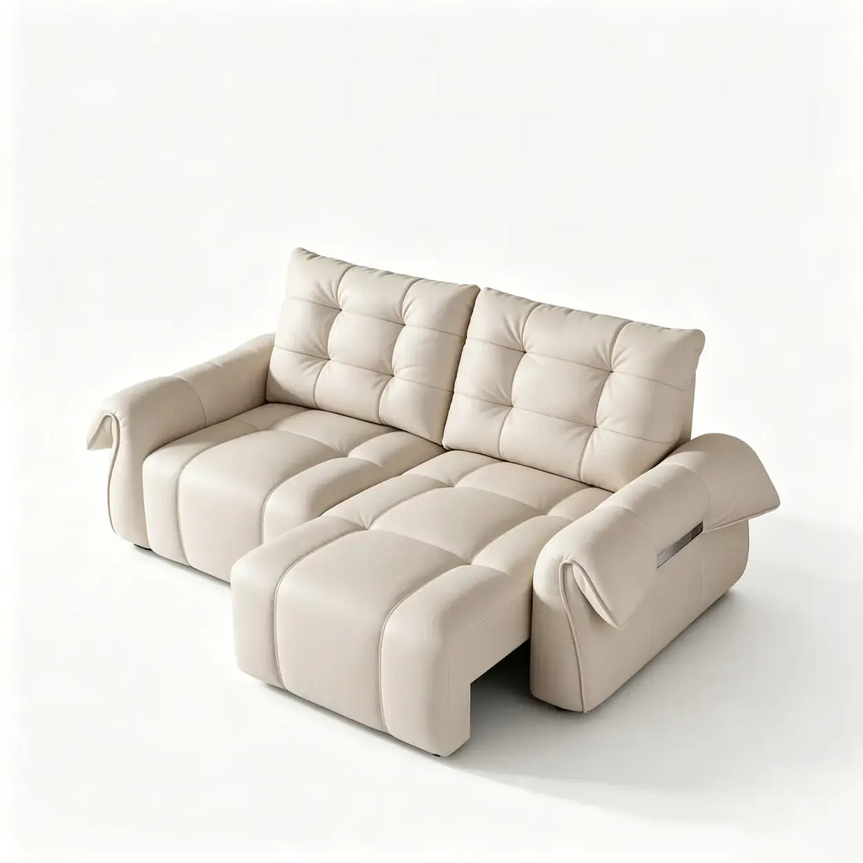 Top-Grain Leather Power Reclining Sofa with Sliding Chaise Image - 11