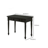 Traditional Black Wood Soft Close Drawer Writing Desk #size