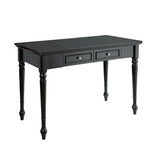 Traditional Black Wood Soft Close Drawer Writing Desk Image - 4