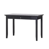 Traditional Black Wood Soft Close Drawer Writing Desk Image - 5