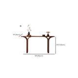 Traditional Brown Wood Rectangular Entryway Console Table Image - 14