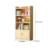 Traditional Closed Solid Wood Vertical Oak Bookcase Image - 29