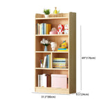 Traditional Closed Solid Wood Vertical Oak Bookcase Image - 32